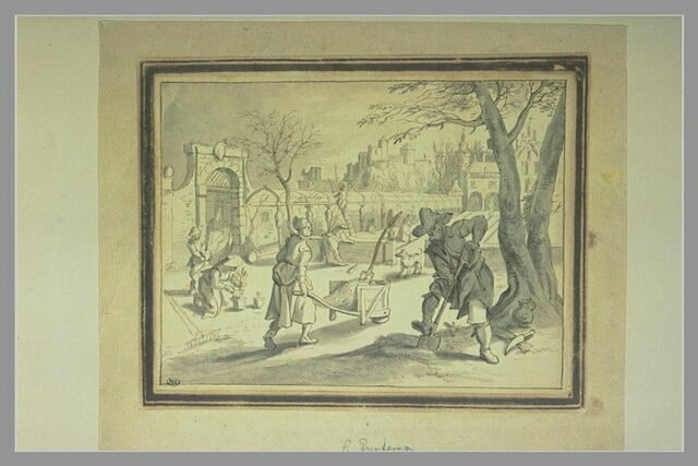 Le Printemps ; travaux de jardinage