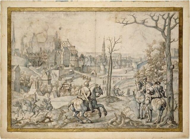 Allégorie du mois de Mars : chasse au cerf, le départ