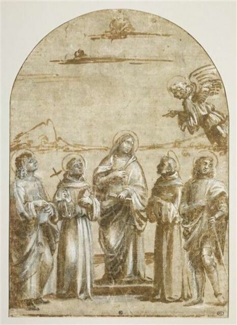 L'Annonciation avec saint Jean l'Évangéliste, saint François, saint Bernardin et saint Georges