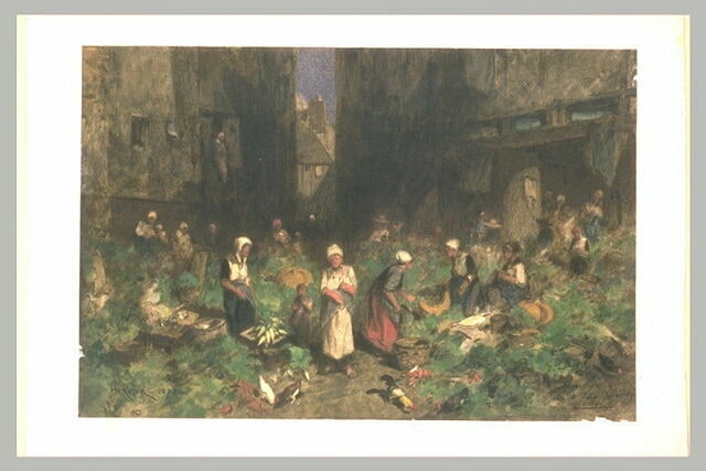 Marché de Quervilly, en Normandie