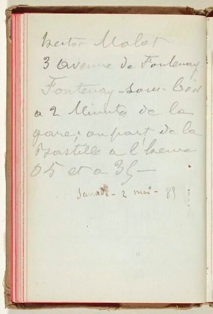 Note manuscrite