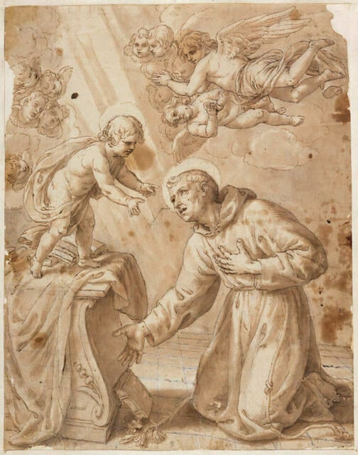 Le Christ enfant apparaissant à saint Antoine de Padoue