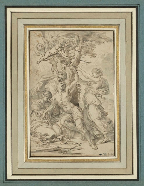 Saint Sébastien secouru par Irène et sa servante