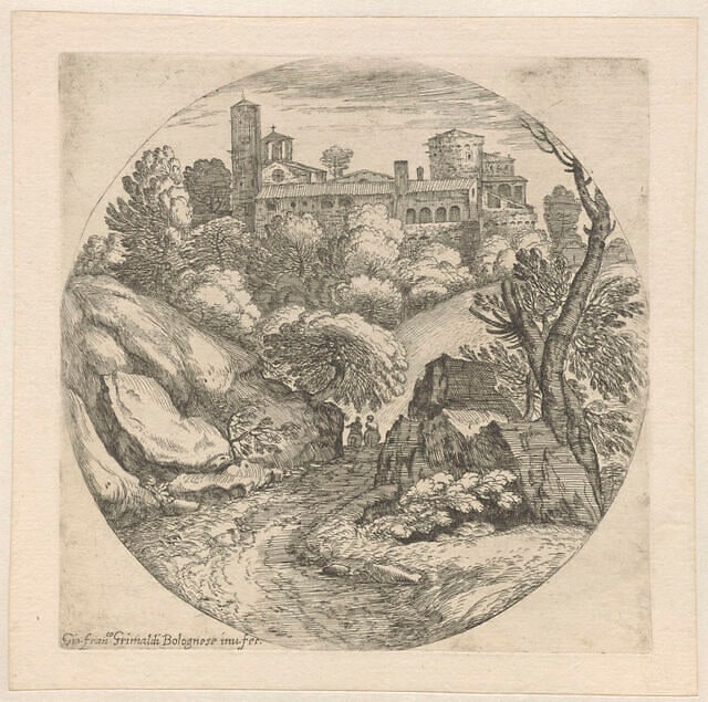 Paysage avec deux cavaliers