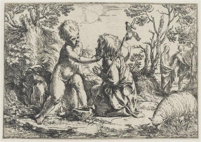 L'enfant Jésus et saint Jean Baptiste