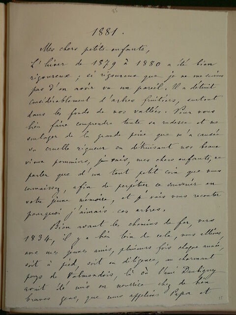 1881, sans lieu, de Geoffroy Dechaume à ses petits enfants