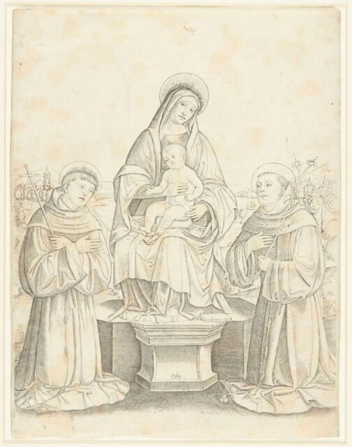 La Vierge avec l'enfant Jésus et deux saints