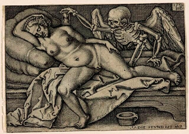 La mort surprenant la femme endormie