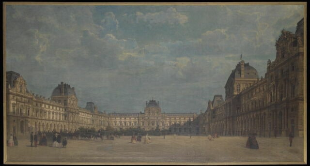 L'Impératrice Eugénie sortant du Louvre