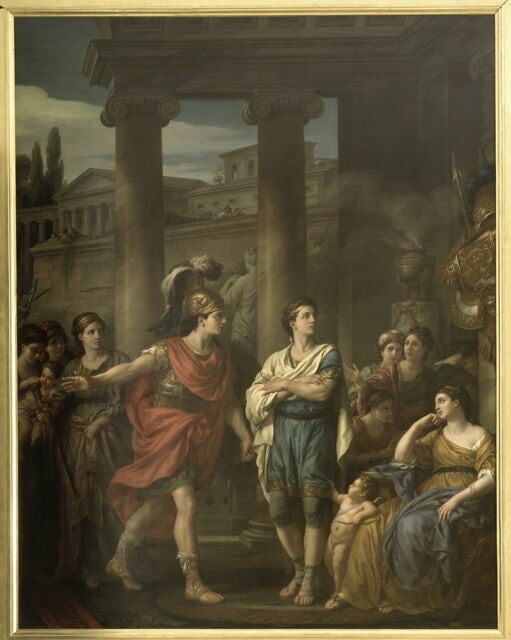 Les Reproches d'Hector à Pâris ou Hector déterminant Pâris à prendre les armes pour la défense de la patrie