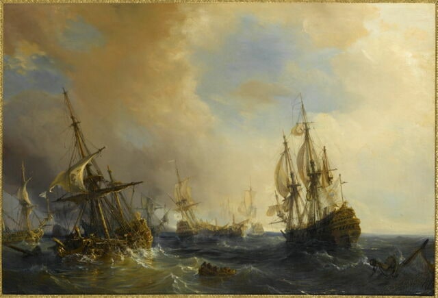 Prise de sept vaisseaux anglais par Monsieur de l'Aigle, le 2 mars 1711