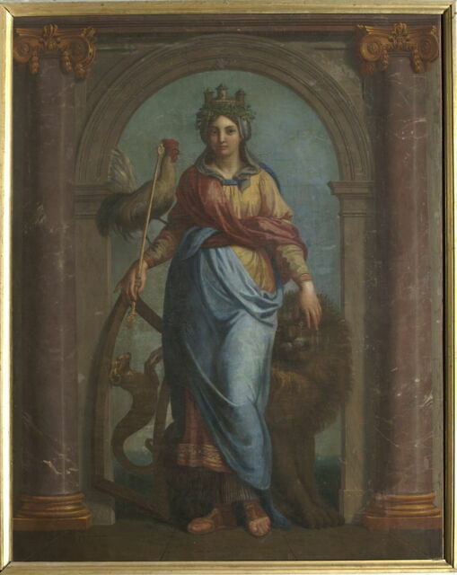 Cybèle avec le signe du Capricorne ; Décembre