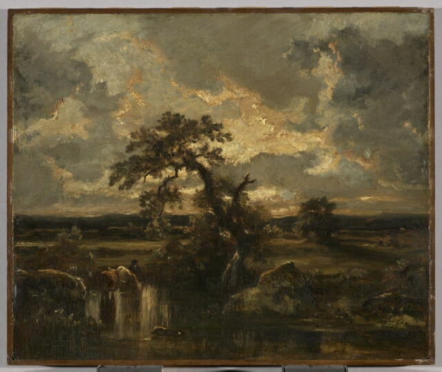 Soleil couchant après l'orage