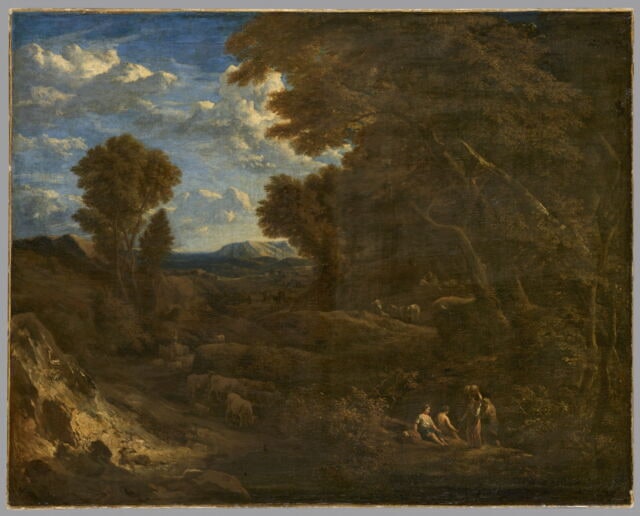 Troupeau dans un paysage vallonné