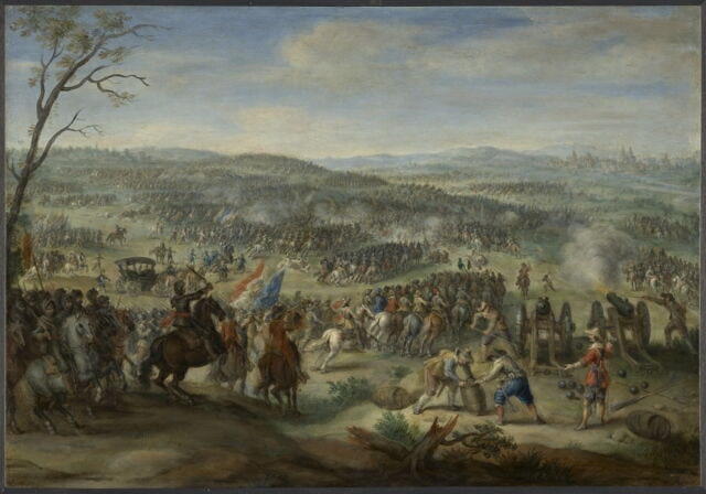 Représentation présumée de la bataille de la Montagne Blanche près de Prague (1620)