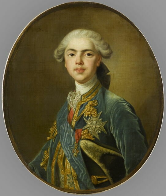 Portrait dit du comte d'Artois, futur Charles X, en buste
