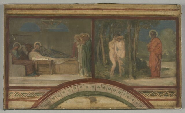 La Nativité. Adam et Ève réprimandés (esquisses pour la nef de Saint Germain des Prés)