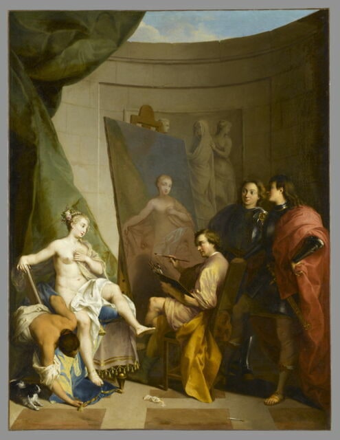 Apelle peignant Campaspe, maîtresse d'Alexandre