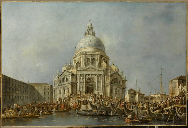 Le Doge de Venise se rend à la Salute, le 21 novembre, jour de la commémoration de la fin de la peste de 1630