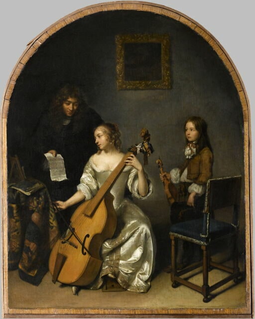 Joueuse de basse de viole