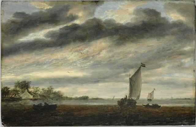 La Marine d'or. Soleil couchant