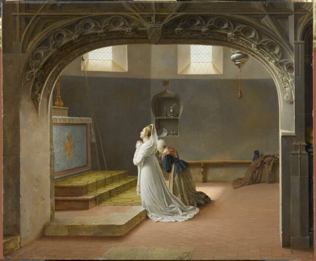 Mademoiselle d'Arjuzon implorant la Bonté Divine
