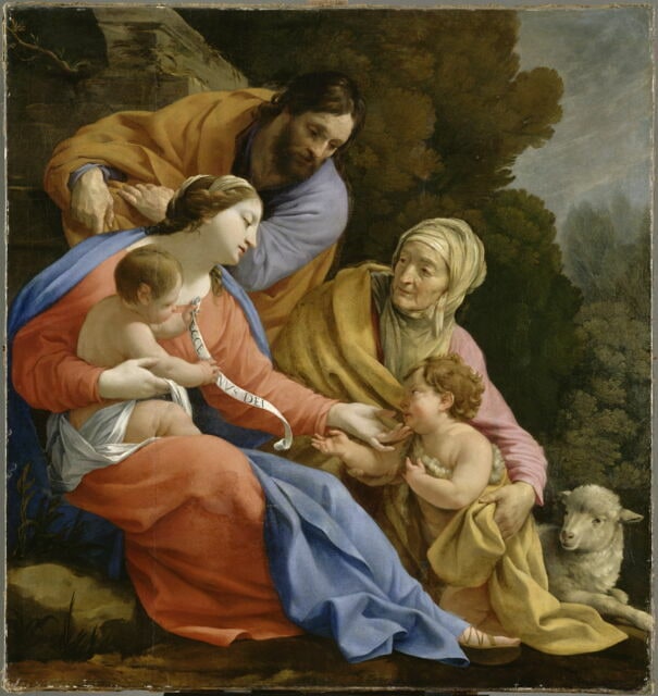 La Sainte Famille avec sainte Élisabeth et le petit saint Jean