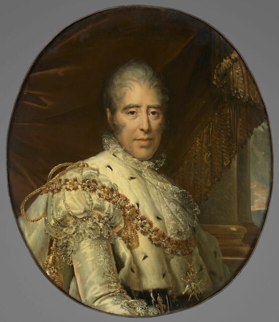 Portrait en buste Charles X (1757-1836), en costume de sacre