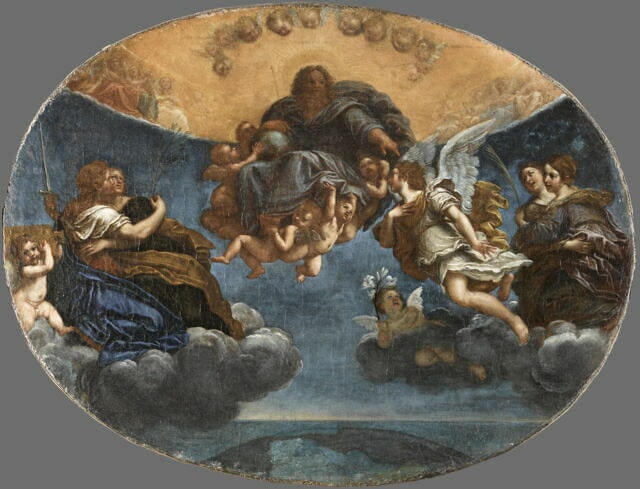 Le Père Éternel et l'ange Gabriel