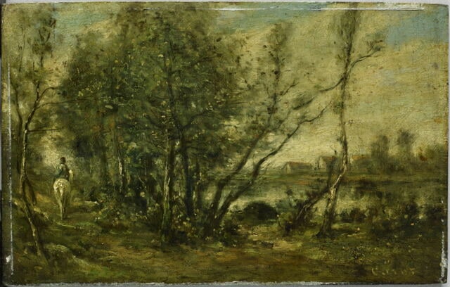 Paysage avec un cavalier.