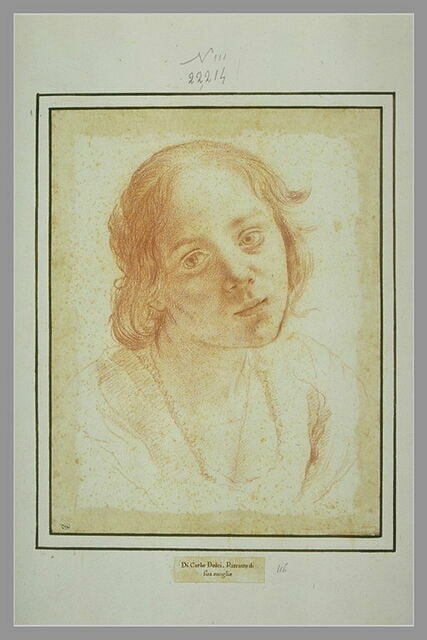 Teresa Bucherelli, femme de Carlo Dolci, vue en buste