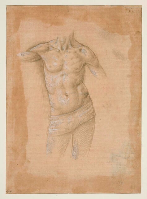 Buste d'homme à demi-nu, sans la tête