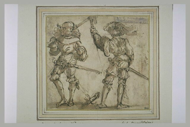 Deux guerriers debout