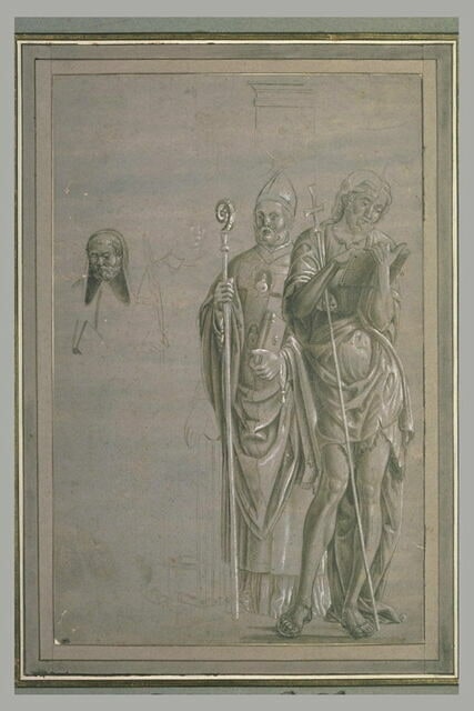 Trois études de saints debout