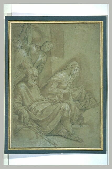 La Sainte Famille avec deux figures