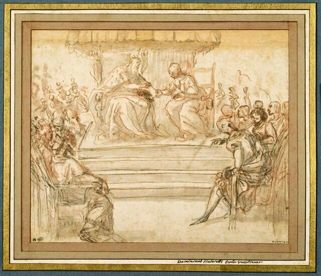 Mariage d'un doge de Venise en présence de prélats et de sénateurs