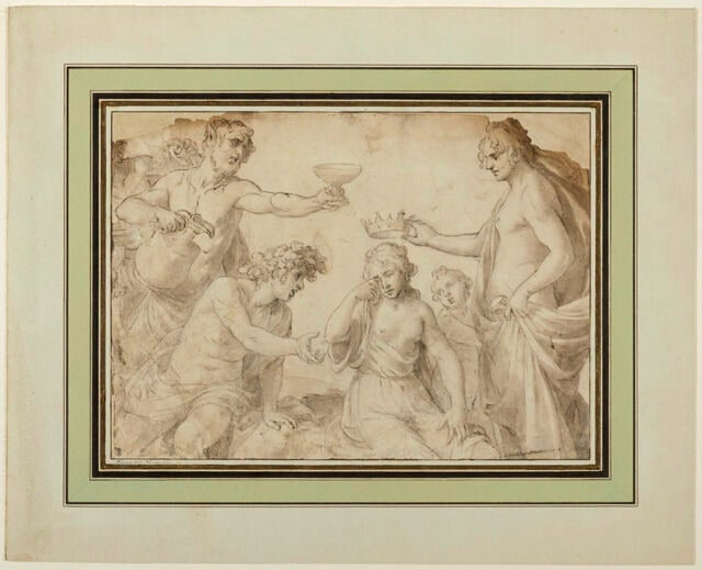 Ariane consolée par Dionysos, et couronnée
