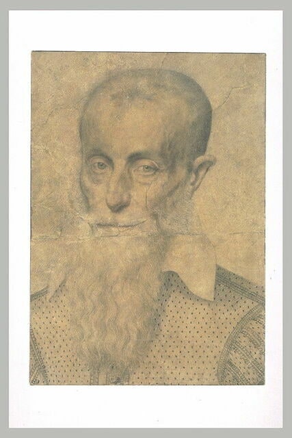 Portrait d'homme agé, vu en buste et presque de face