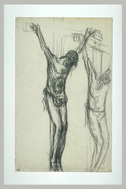 Deux études pour le Christ en croix