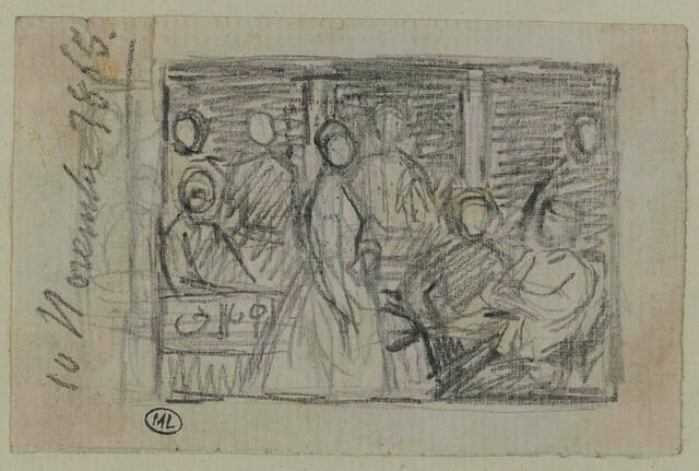 Figures dans un intérieur