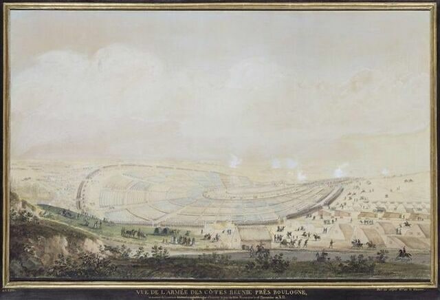 L'armée française réunie au camps de Boulogne, 16 août 1804