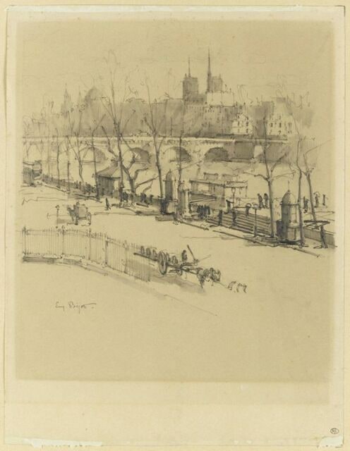 Vue des bords de la Seine près du Pont-Neuf