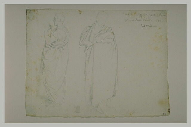 Deux hommes debout, drapés