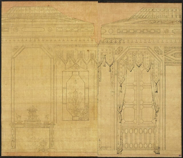 Projet de décoration du salon turc, pour la maison du Pardo