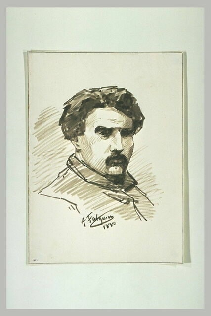 Tête d'homme barbu