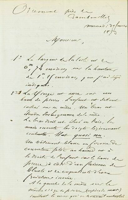 20 et 24 janvier 1873, sans lieu, du curé d'Orcemont à Adolphe Moreau