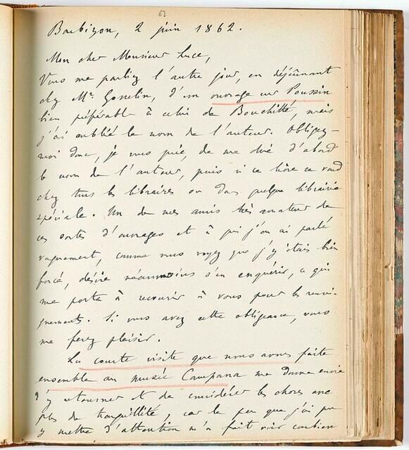 2 juin 1862, Barbizon, à Siméon Luce