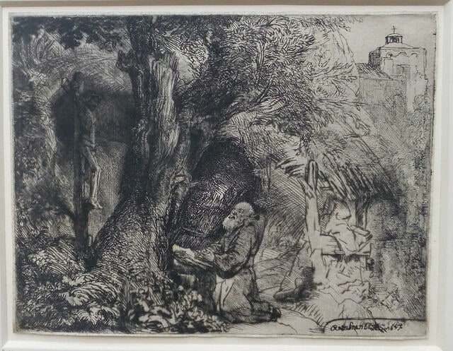 Saint François à genoux