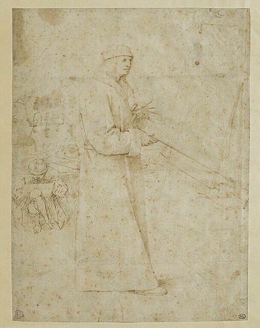 Peintre, à son chevalet, peignant