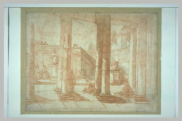 Vue d'une cour intérieur d'un palais